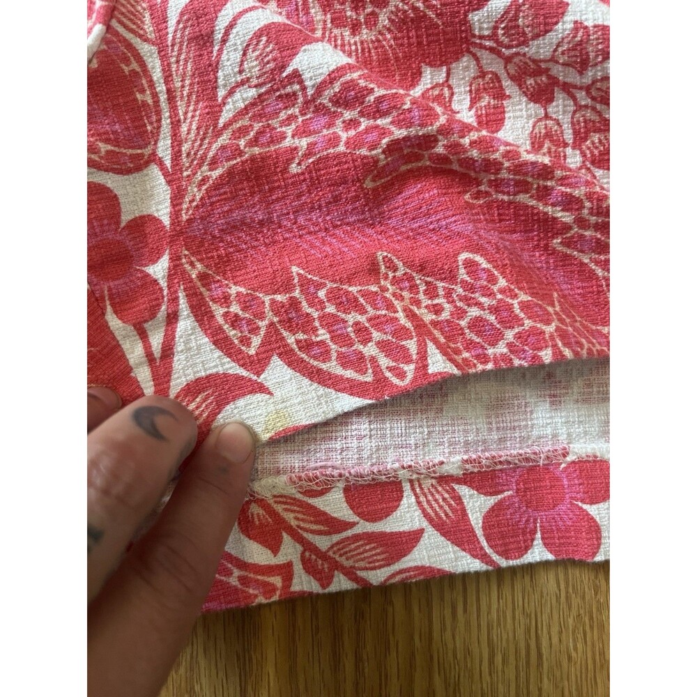 J Crew Pink White Floral Textured Chino Shorts Size 10 - Picture 9 of 9